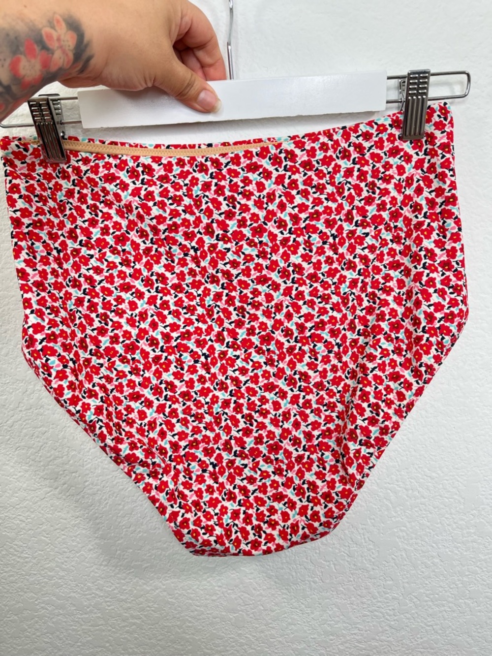 J.Crew Factory Ruffle french bikini 2pc set Mini floral print size Large - Picture 7 of 13